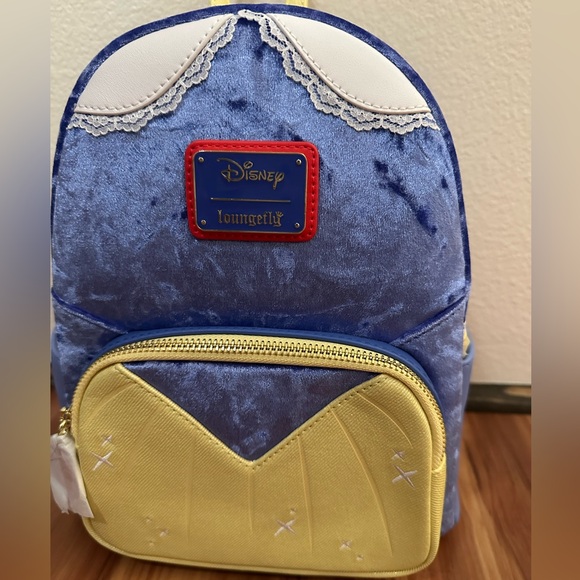 NWT Disney x Loungefly Snow White Cosplay Velvet Mini Backpack - Picture 4 of 6